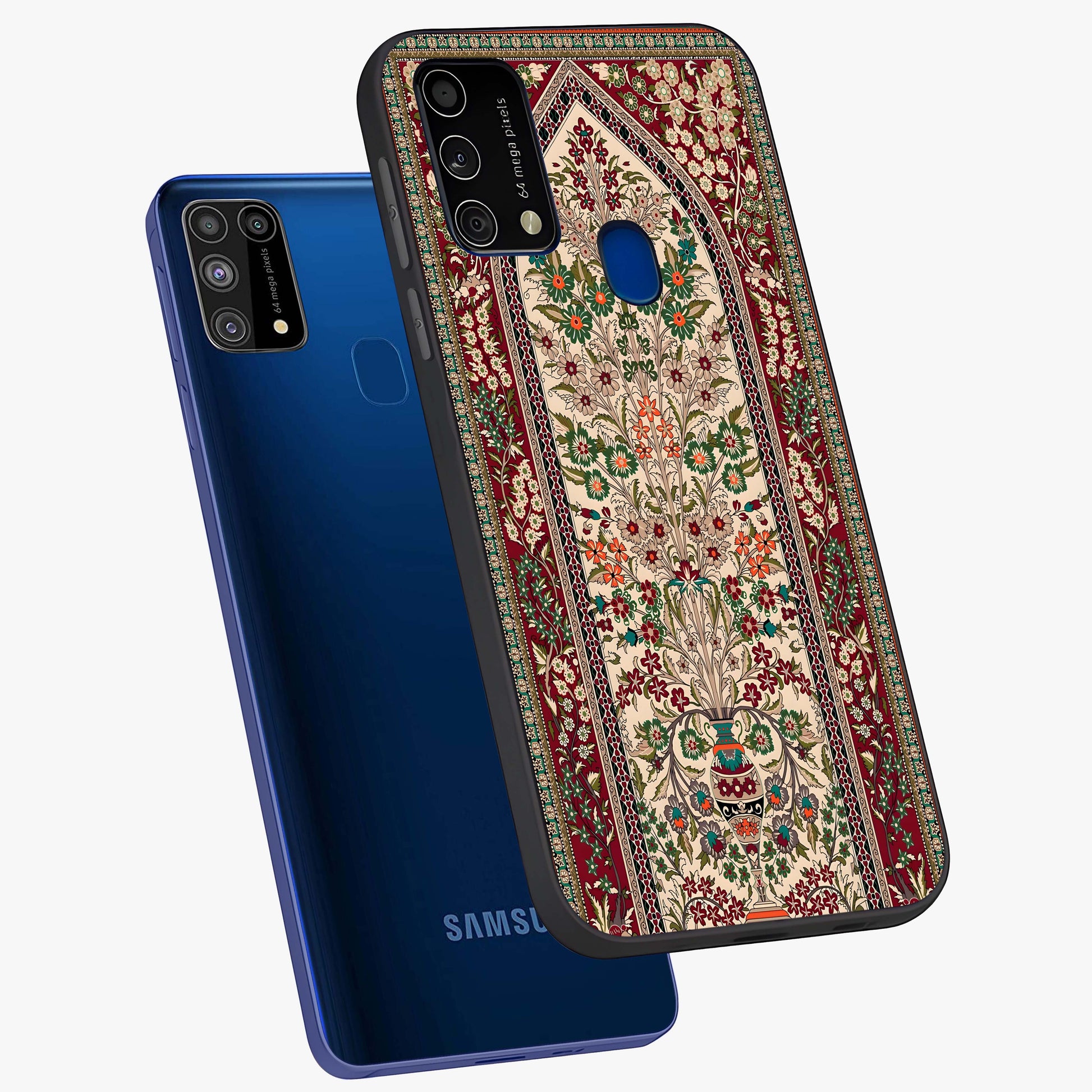 Persian Inspired Glass Case displayed in angled mockup highlighting intricate traditional design with elegant cultural aesthetic.