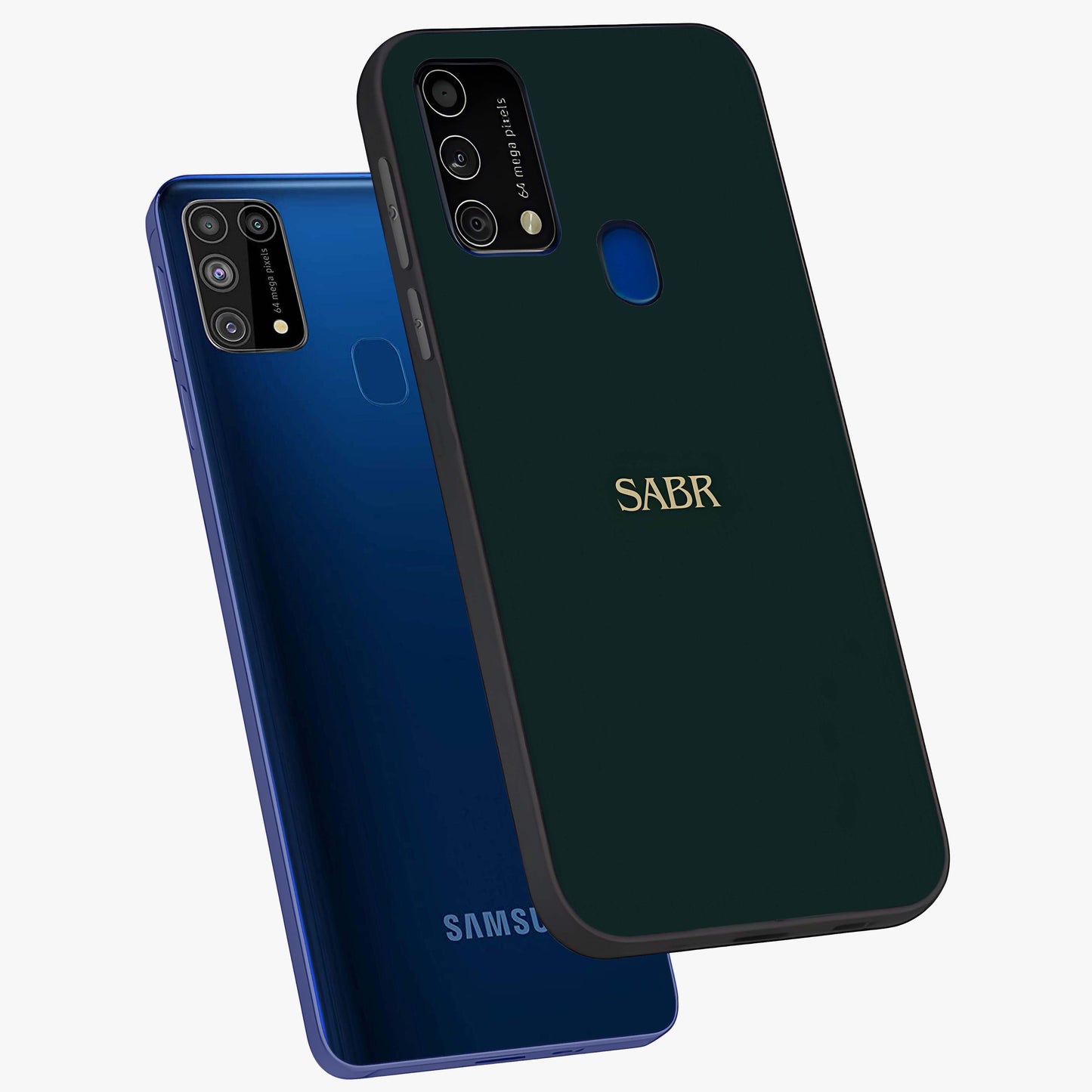 Sabr Minimal Patience Glass Case displayed in angled mockup highlighting simple inspirational design with clean aesthetic style.