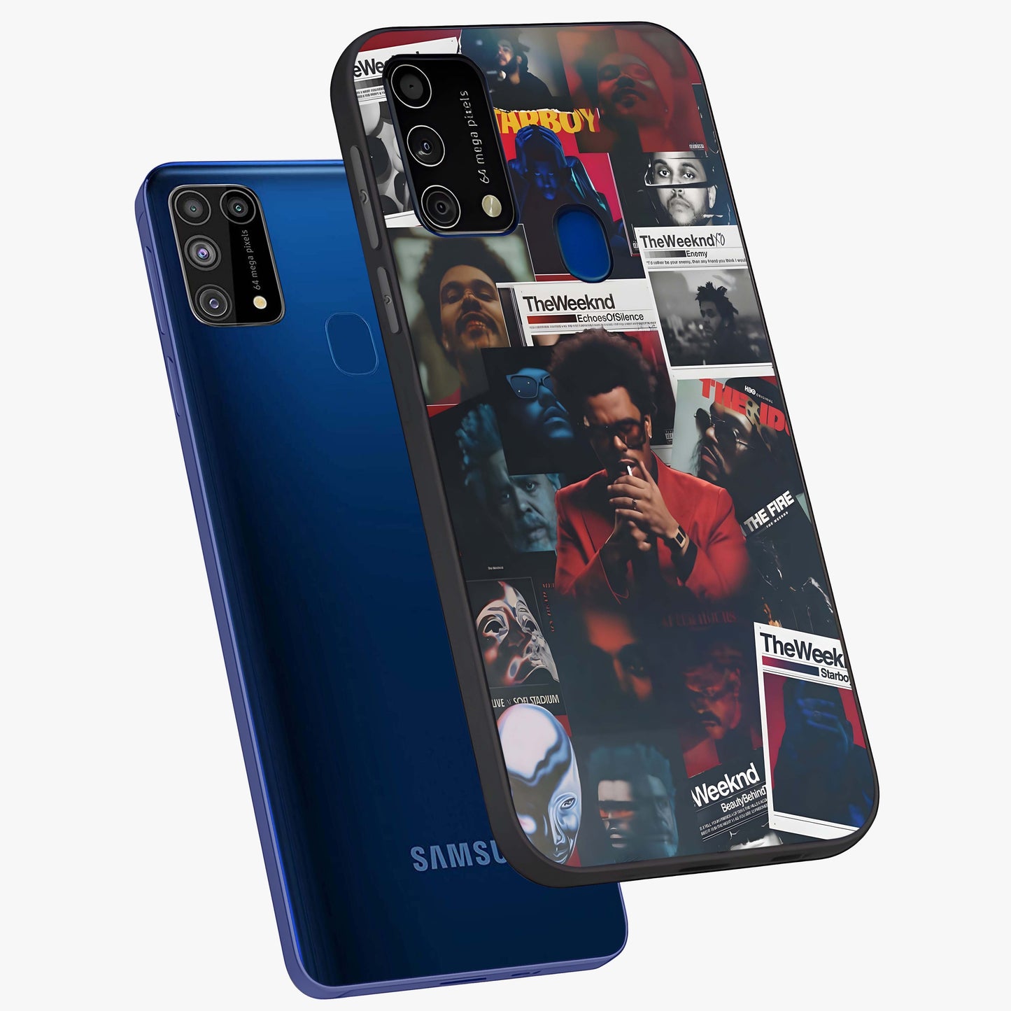The Weeknd Glass Case displayed in angled mockup highlighting stylish pop culture inspired design with modern aesthetic.