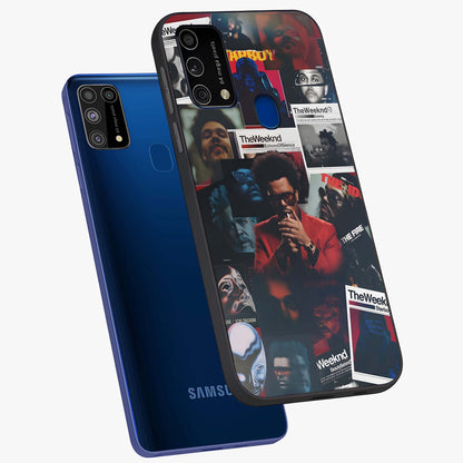 The Weeknd Glass Case displayed in angled mockup highlighting stylish pop culture inspired design with modern aesthetic.