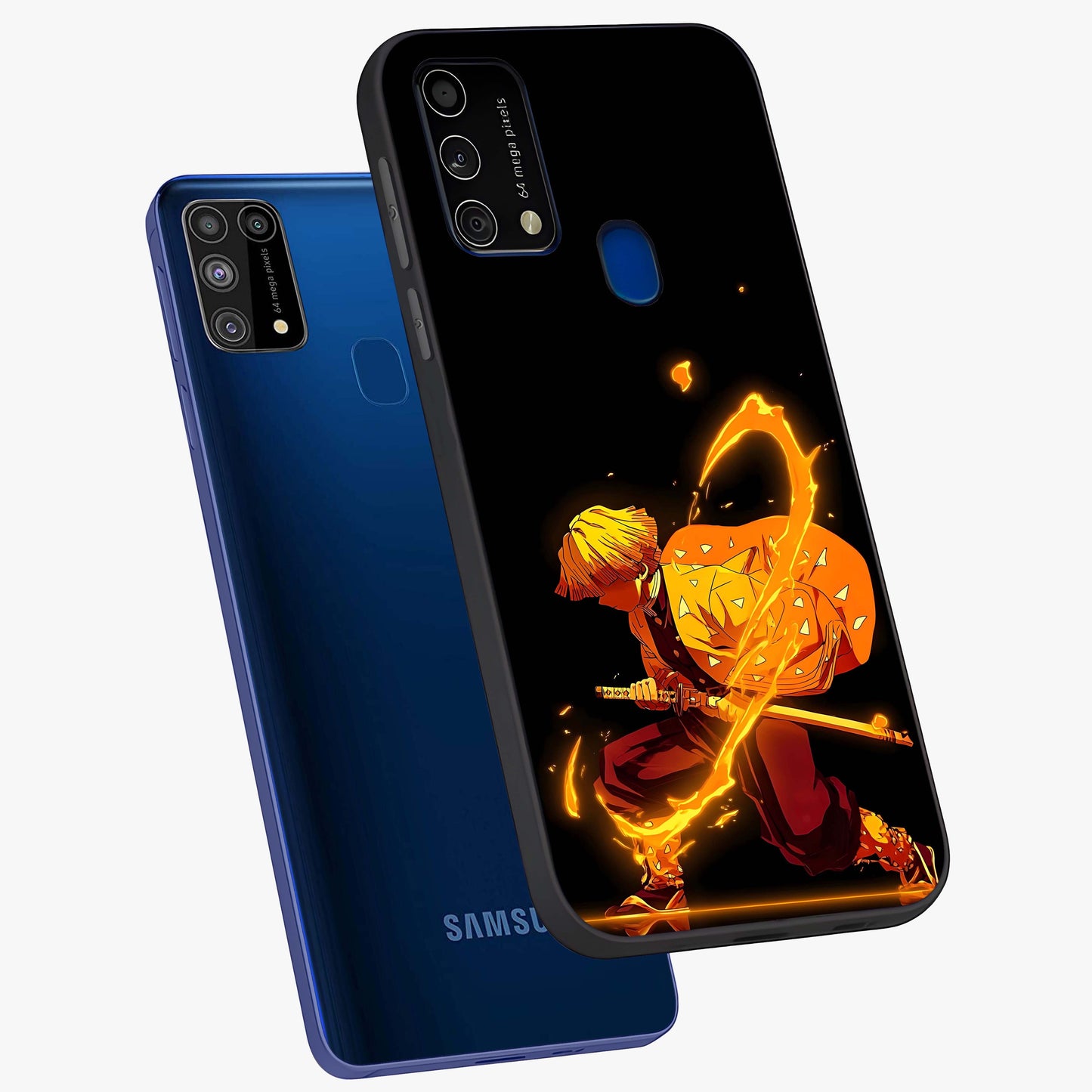 Thunder Flame Execution Glass Case displayed in angled mockup highlighting dramatic fire themed design with intense fantasy aesthetic.