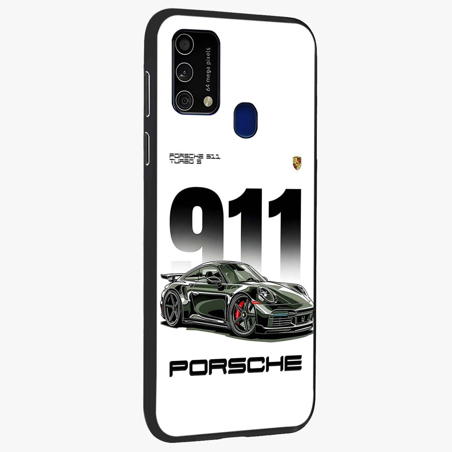 911 Turbo Dominance Glass Case upright perspective showcasing powerful racing design and modern automotive aesthetic.