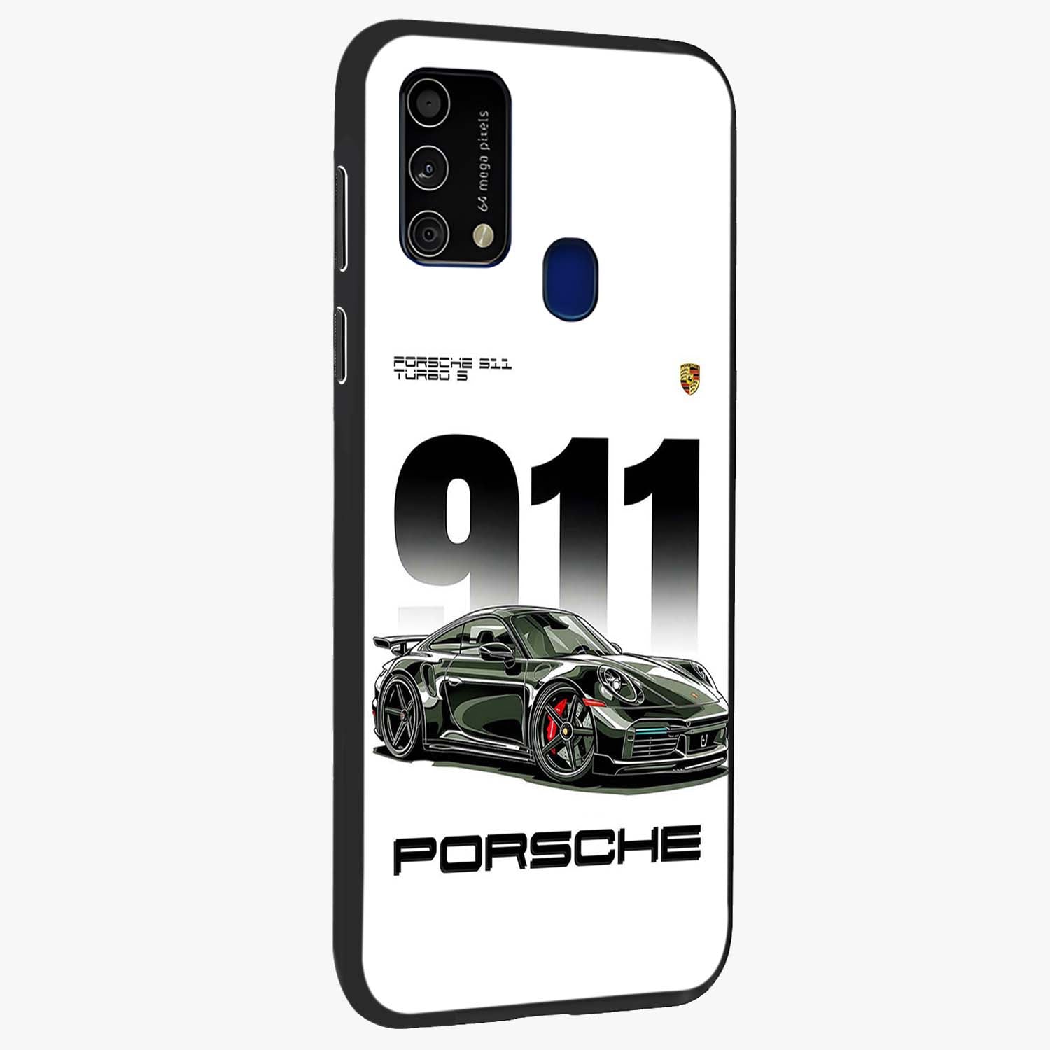 911 Turbo Dominance Glass Case upright perspective showcasing powerful racing design and modern automotive aesthetic.
