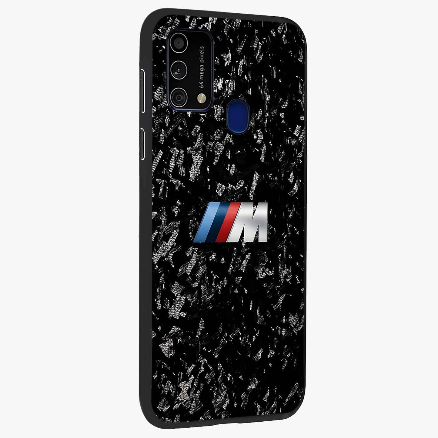 Carbon Speed Mark Glass Case upright view showcasing modern carbon speed graphic with bold automotive theme.