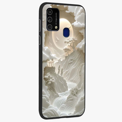 Celestial Origami Glass Case upright view showcasing creative origami artwork with modern celestial style.