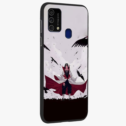 Crimson Crow Ascension Glass Case upright view showcasing dramatic crow artwork with bold gothic theme.