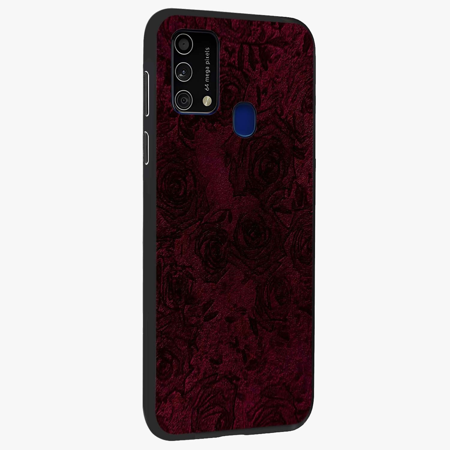 Crimson Fade Flow Glass Case upright view showcasing dynamic crimson flow artwork with stylish abstract theme.