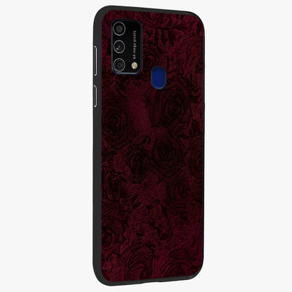 Crimson Fade Flow Glass Case upright view showcasing dynamic crimson flow artwork with stylish abstract theme.