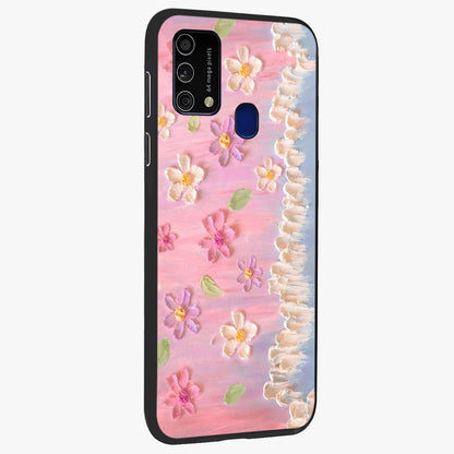Dreamy Painted Garden Glass Case upright view showcasing vibrant floral garden artwork with artistic nature theme.
