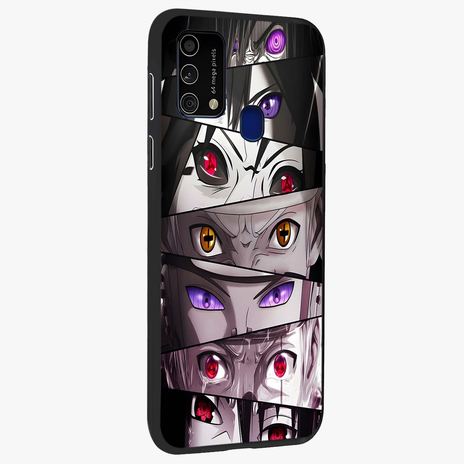 Eyes of Destiny Glass Case upright view showcasing symbolic eye artwork with dramatic artistic theme.