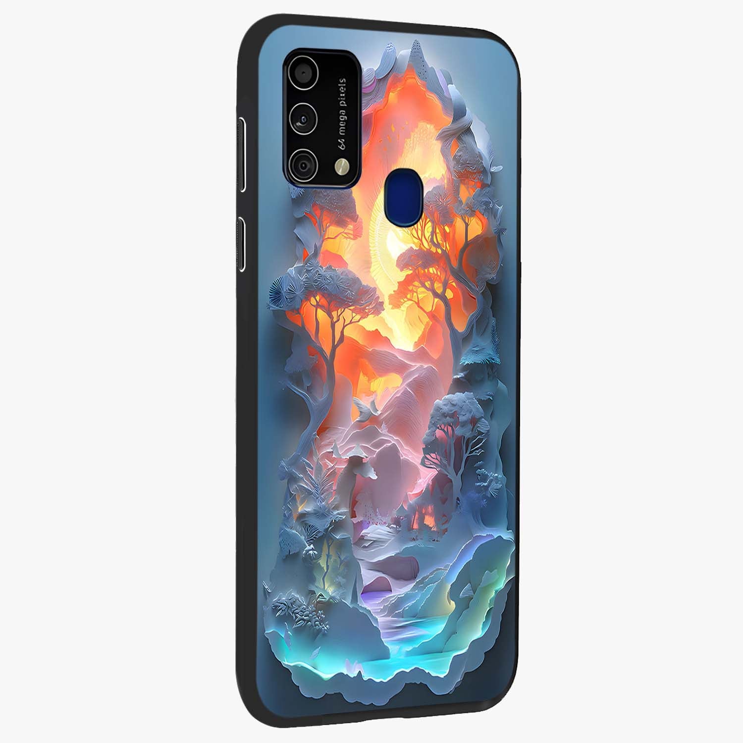 Glow Forest Portal Glass Case upright view showcasing enchanted forest portal artwork with fantasy nature theme.