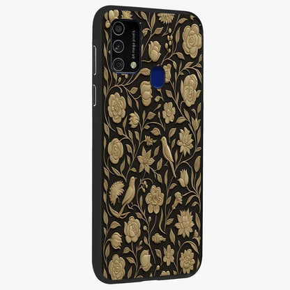 Golden Evil Eye Mandala Glass Case upright view showcasing decorative evil eye mandala artwork with spiritual aesthetic style.