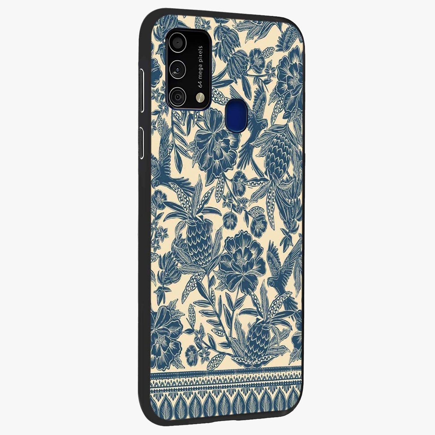 Heirloom Wild Bloom Glass Case upright view showcasing delicate wildflower artwork with timeless floral theme.