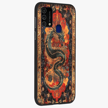 Inferno Dragon Soul Glass Case upright view showcasing intense dragon artwork with fantasy fire theme.