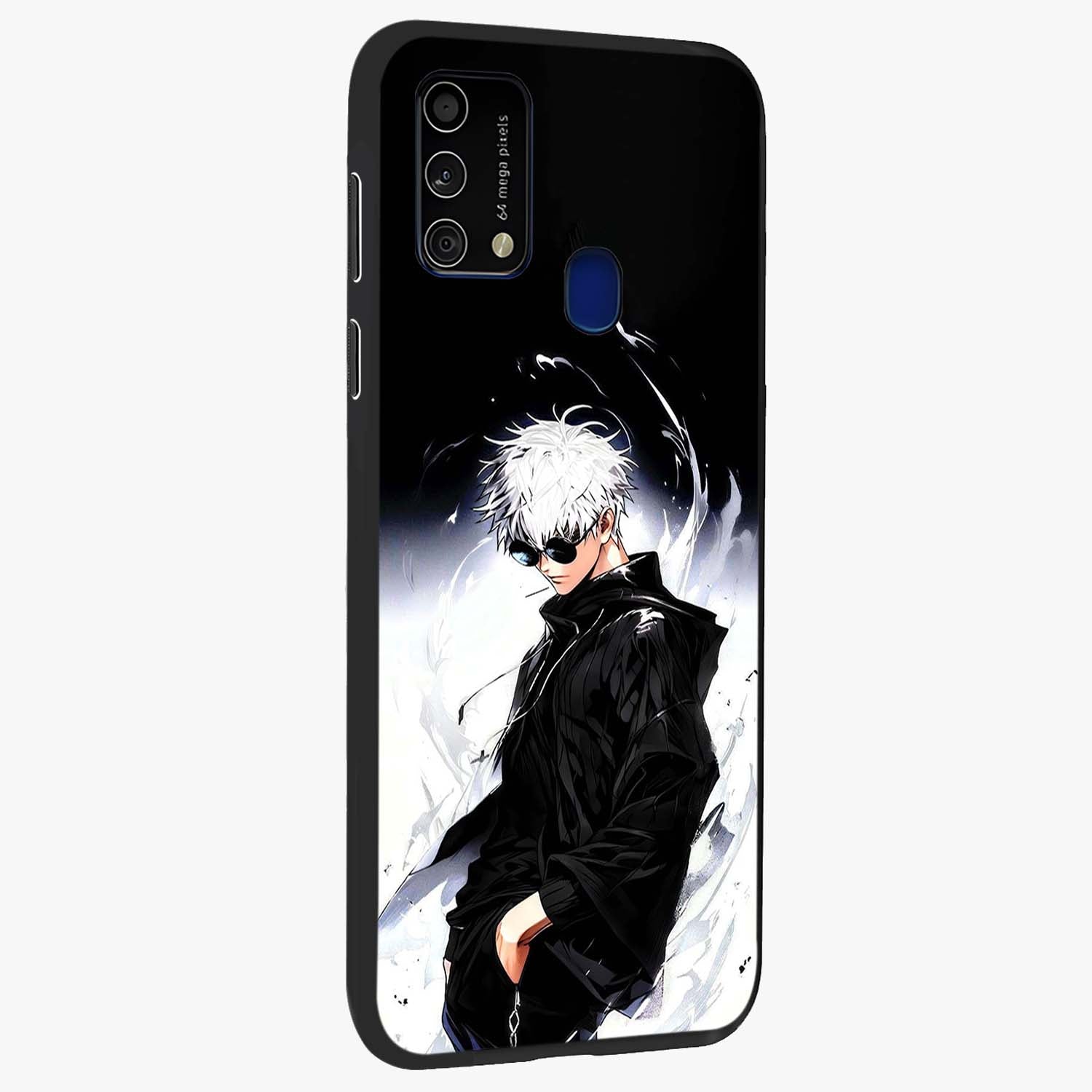 Limitless Shadow King Glass Case upright view showcasing bold shadow warrior artwork with epic fantasy theme.