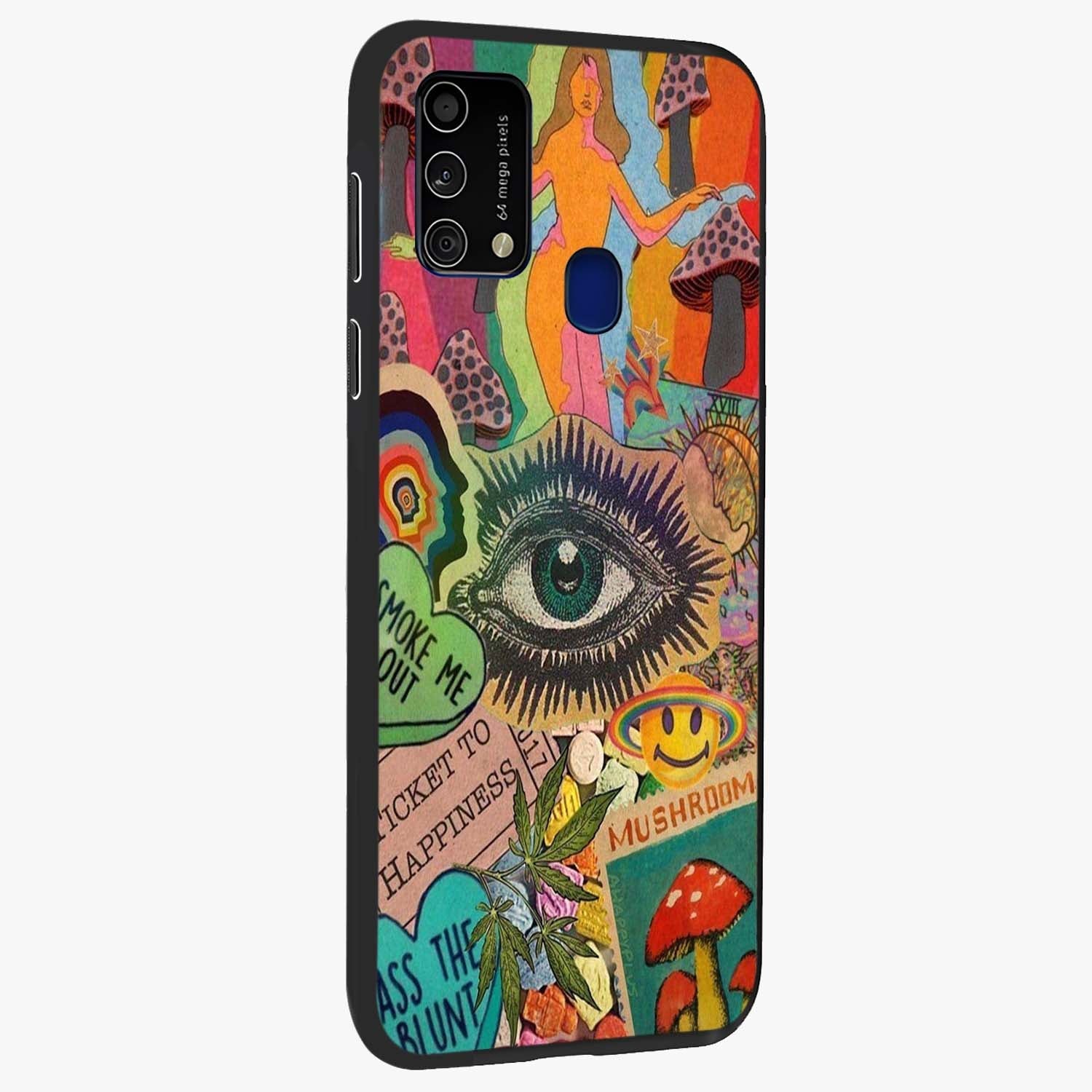 Mystic Eye Wonderland Glass Case upright view showcasing symbolic eye artwork with mysterious fantasy theme.