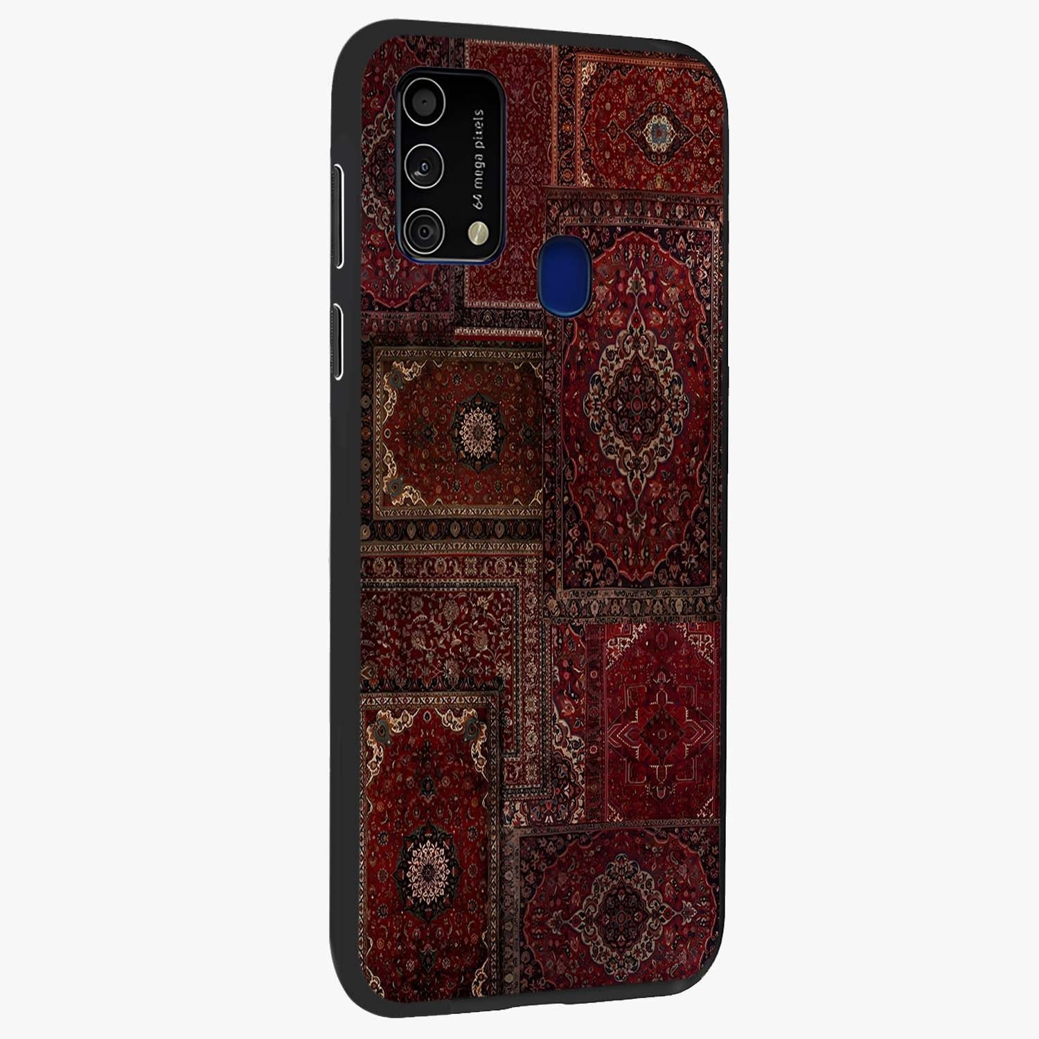 Persian Velvet Tale Glass Case upright view showcasing elegant Persian artwork with classic heritage theme.