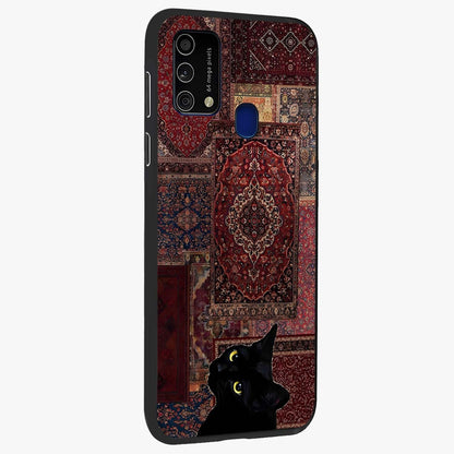 Regal Magic Cat Apple Glass Case upright view showcasing charming cat artwork with playful magical theme.