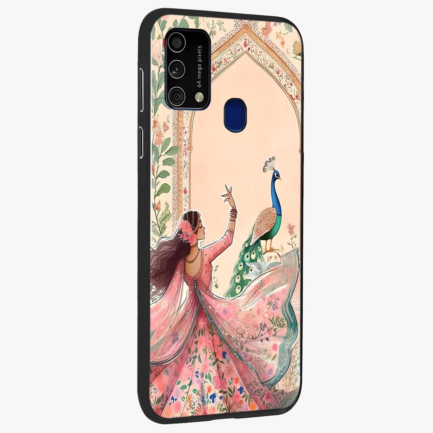 Royal Grace Muse Glass Case upright view showcasing stylish artistic artwork with sophisticated royal theme.
