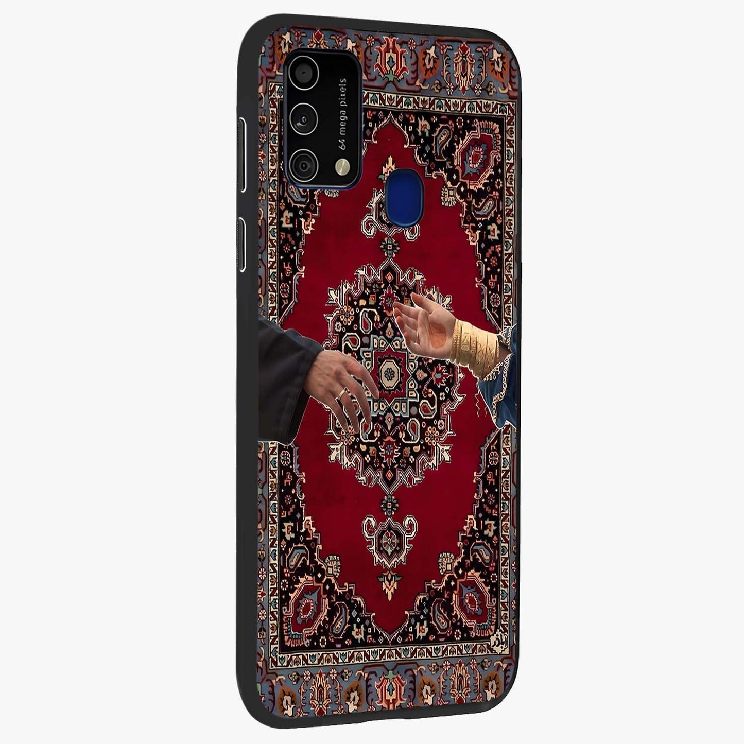 Royal Touch Reach Glass Case upright view showcasing stylish royal inspired artwork with graceful theme.