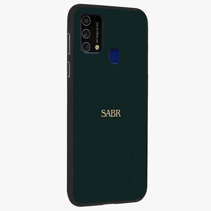Sabr Minimal Patience Glass Case upright view showcasing calm minimalist artwork with motivational patience theme.