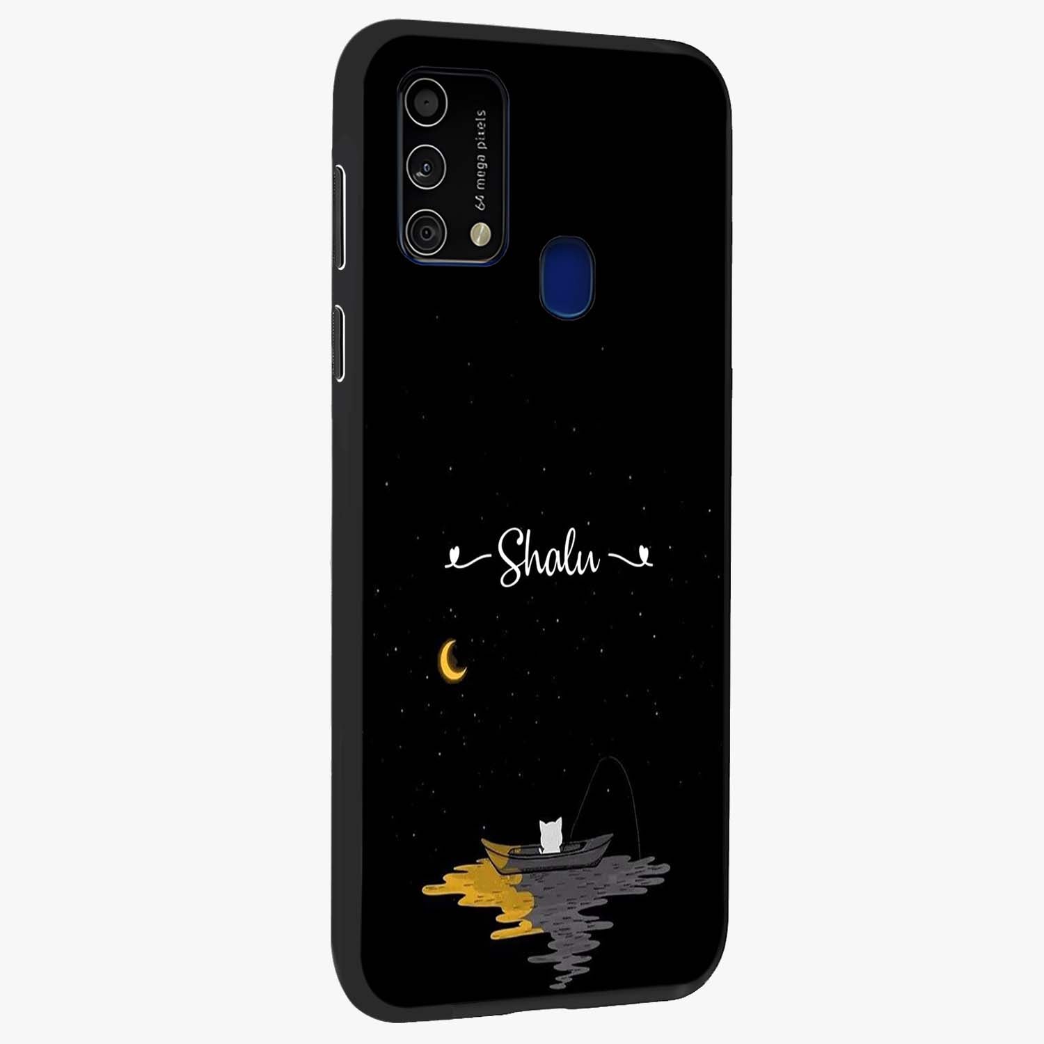 Silent Night Row Glass Case upright view showcasing tranquil night artwork with serene landscape theme.