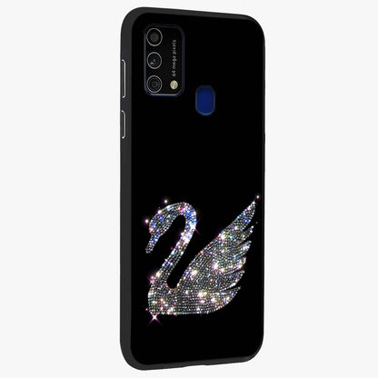 Starlit Swan Grace Glass Case upright view showcasing beautiful swan artwork with peaceful night themed design.