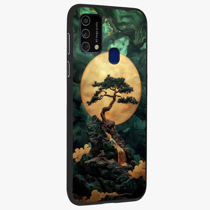 Zen Moon Rise Glass Case upright view showcasing serene moon artwork with tranquil night theme.