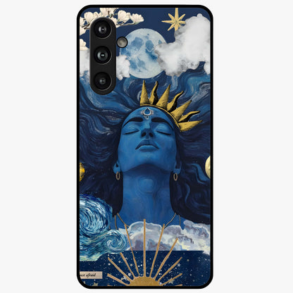 Aesthetic Lord Shiva Glass Case showing flat back view with divine Shiva artwork and glossy glass finish.