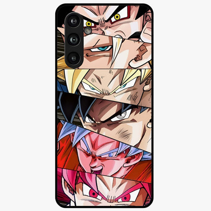 Anime Character Glass Case showing flat back view with vibrant anime artwork and glossy glass finish.