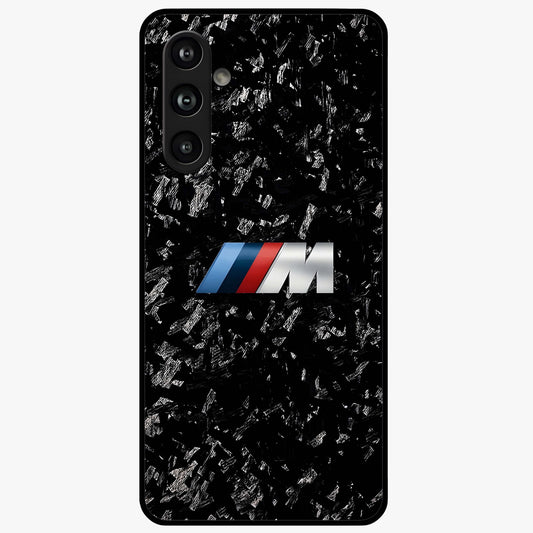 Carbon Speed Mark Glass Case showing flat back view with sporty carbon pattern artwork and glossy glass finish.