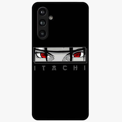 Scarlet Gaze Dominance Glass Case showing flat back view with striking red themed artwork and glossy glass finish.