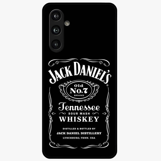 Vintage Whiskey Heritage Glass Case showing flat back view with classic whiskey inspired artwork and glossy glass finish.
