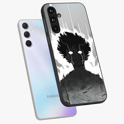 Awakened Inner Rage Glass Case displayed in angled mockup highlighting powerful graphic design and bold artistic theme.