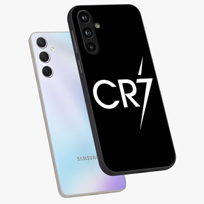 Cr7 Elite Strike Glass Case displayed in angled mockup highlighting powerful sports graphic with bold athletic theme.