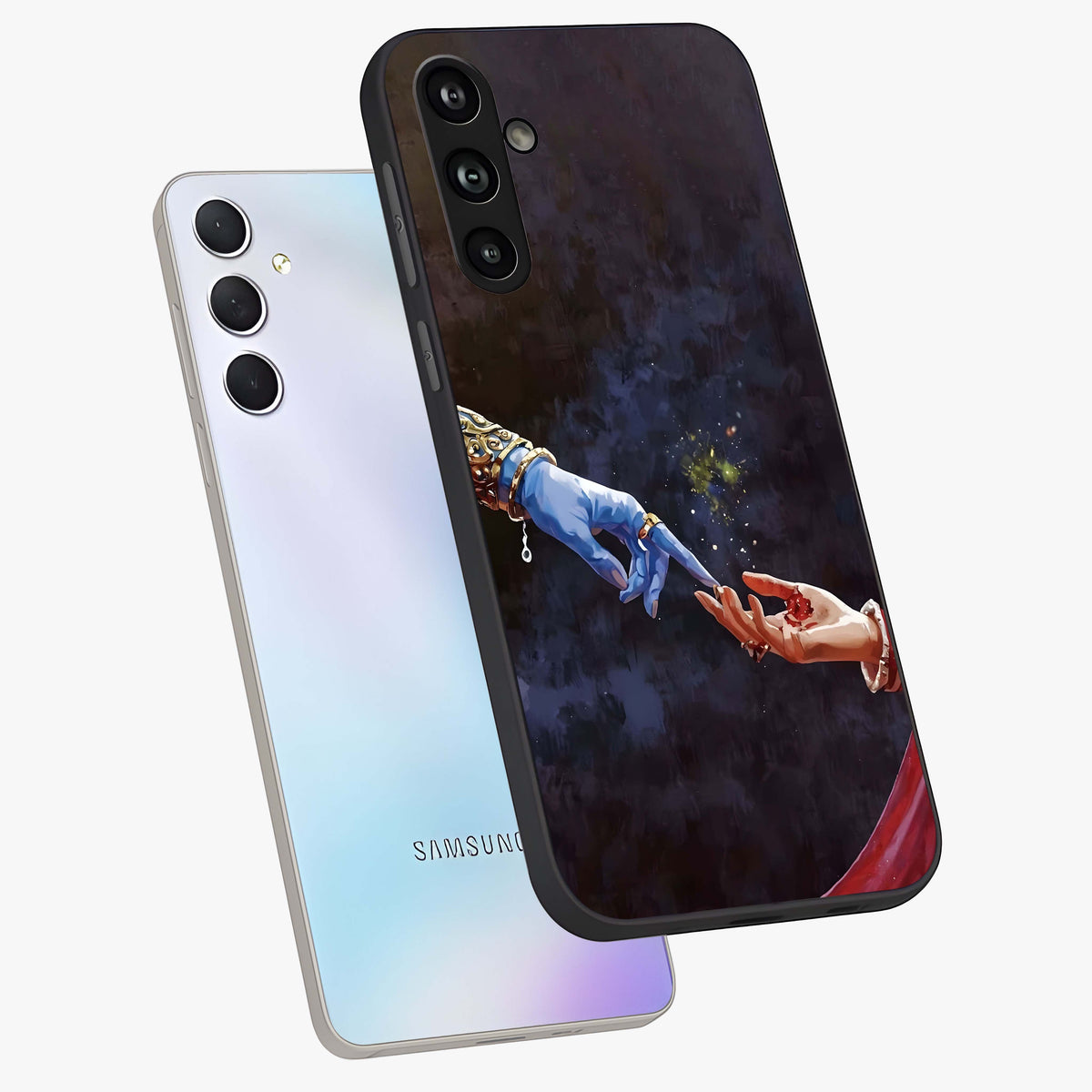 Divine Touch Eternal Glass Case displayed in angled mockup highlighting elegant divine inspired design with calm aesthetic style.