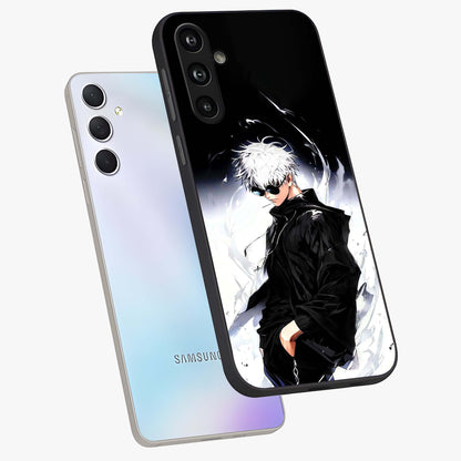 Limitless Shadow King Glass Case displayed in angled mockup highlighting dramatic dark hero design with intense aesthetic.