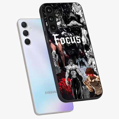 Relentless Power Focus Glass Case displayed in angled mockup highlighting bold statement design with modern aesthetic style.