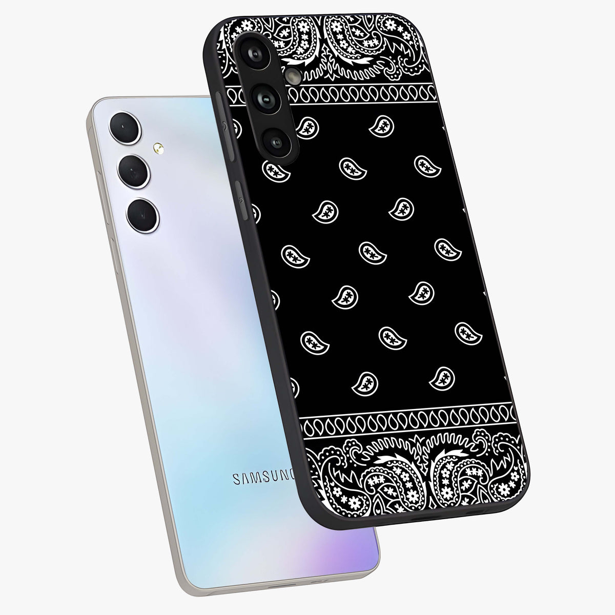 Retro Rebel Threads Glass Case displayed in angled mockup highlighting retro inspired graphic design with rebellious aesthetic.