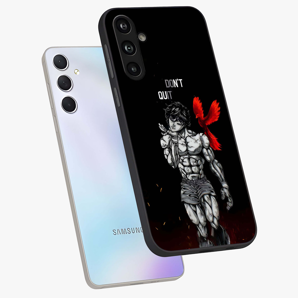 Rise Beyond Limits Glass Case displayed in angled mockup highlighting inspiring message design with modern aesthetic style.