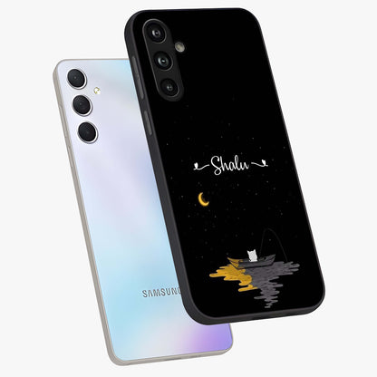 Silent Night Row Glass Case displayed in angled mockup highlighting peaceful evening design with dreamy night aesthetic.