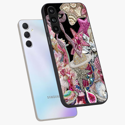 Starlit Jewel Dream Glass Case displayed in angled mockup highlighting glowing celestial jewel design with dreamy aesthetic.