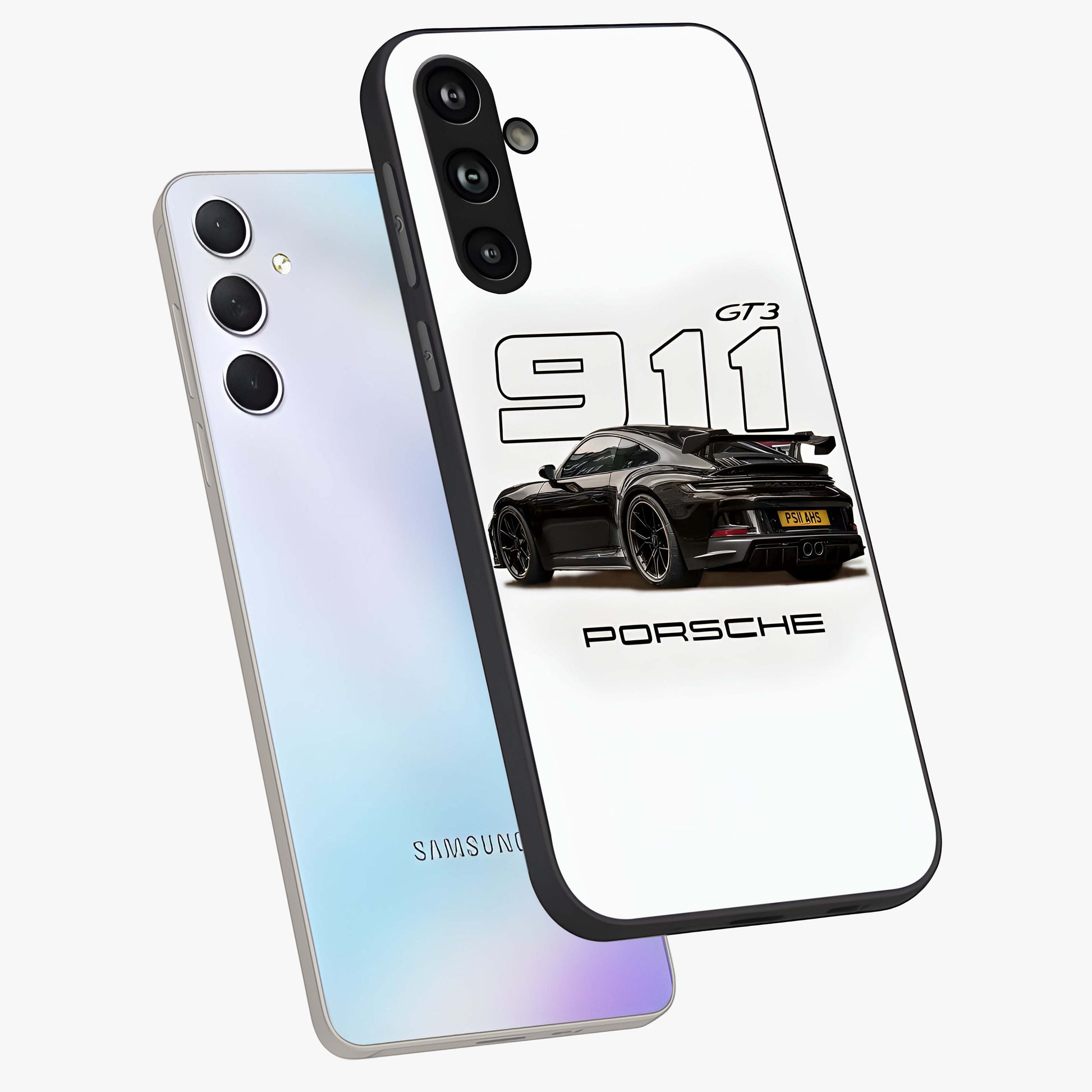 Turbo Legacy Icon Glass Case displayed in angled mockup highlighting dynamic automotive design with performance aesthetic.