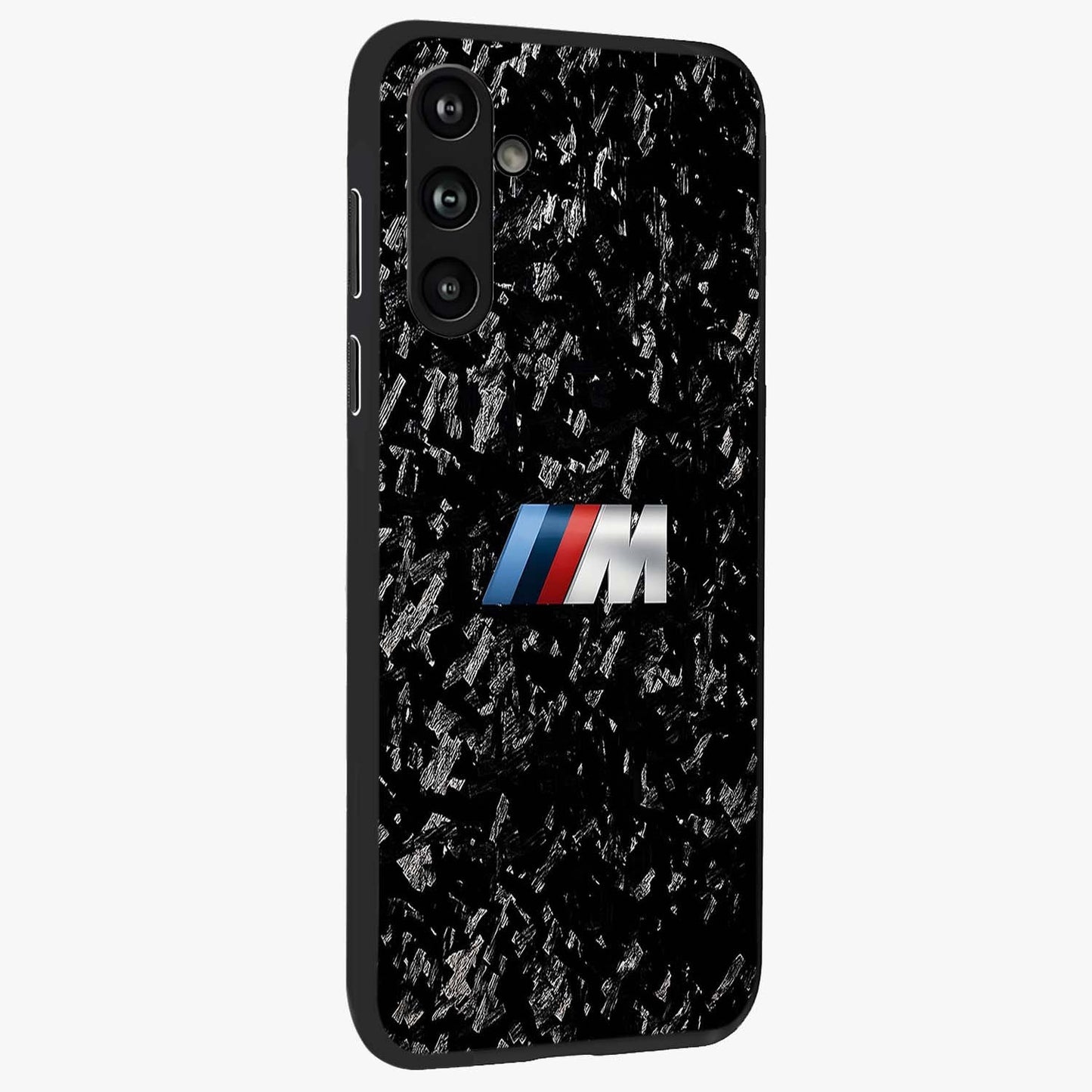Carbon Speed Mark Glass Case upright view showcasing modern carbon speed graphic with bold automotive theme.
