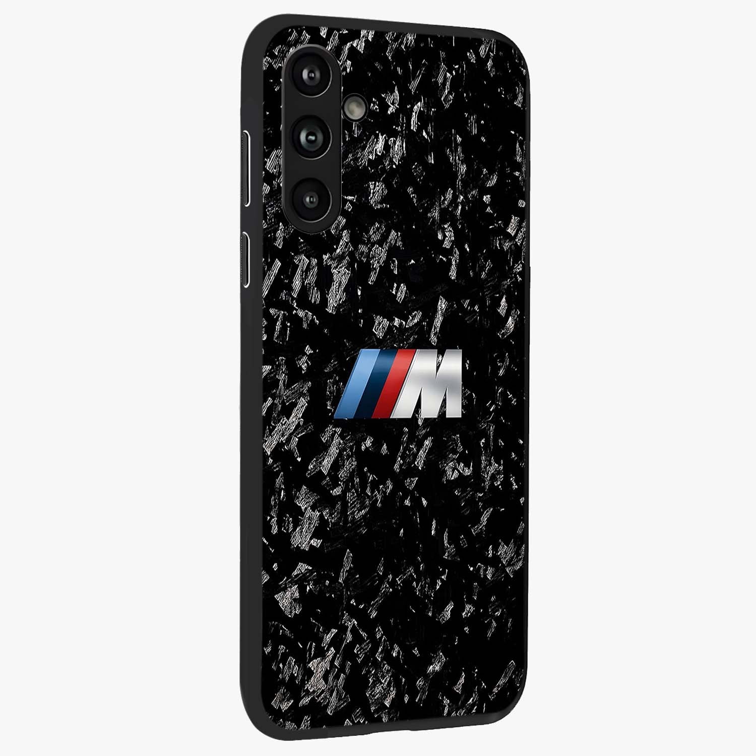 Carbon Speed Mark Glass Case upright view showcasing modern carbon speed graphic with bold automotive theme.