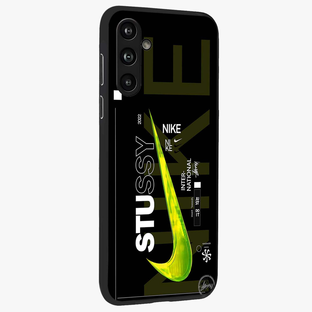 Neon Street Edition Glass Case upright view showcasing colorful neon artwork with modern street culture theme.
