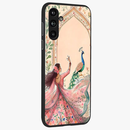 Royal Grace Muse Glass Case upright view showcasing stylish artistic artwork with sophisticated royal theme.