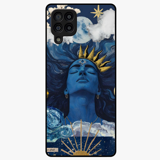 Aesthetic Lord Shiva Glass Case showing flat back view with divine Shiva artwork and glossy glass finish.
