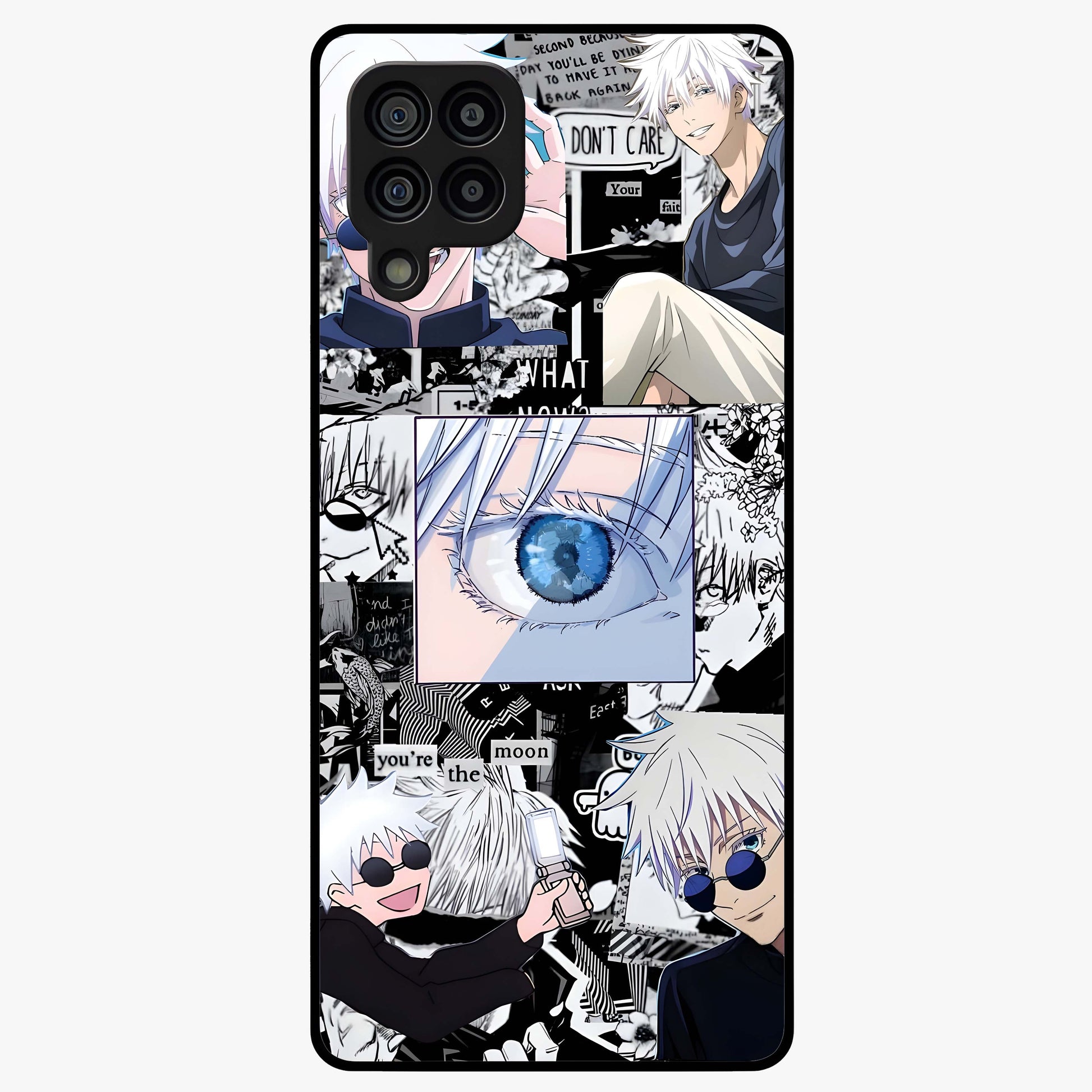 Infinity Sorcerer Chaos Glass Case showing flat back view with mystical sorcerer themed artwork and glossy glass finish.