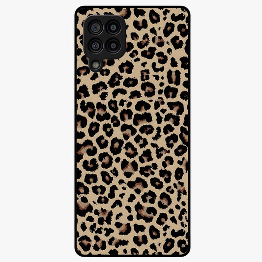 Savage Chic Pattern Glass Case showing flat back view with stylish patterned artwork and glossy glass finish.